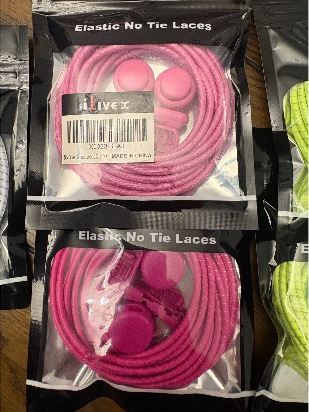 Amy Elastic No Tie Shoelaces - Assorted Colors - Pack of 5